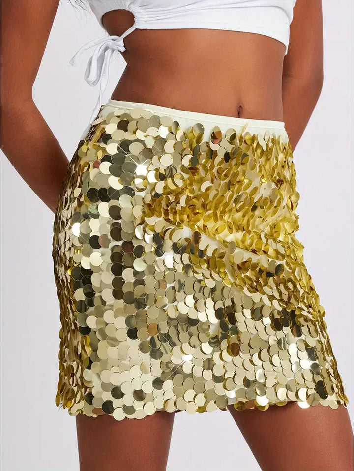 Tiffany | Jupe étincelante mini spectaculaire pour femmes