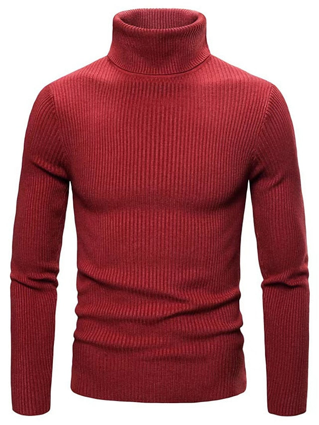 Homme Long Col Roulé Pull – Patrick