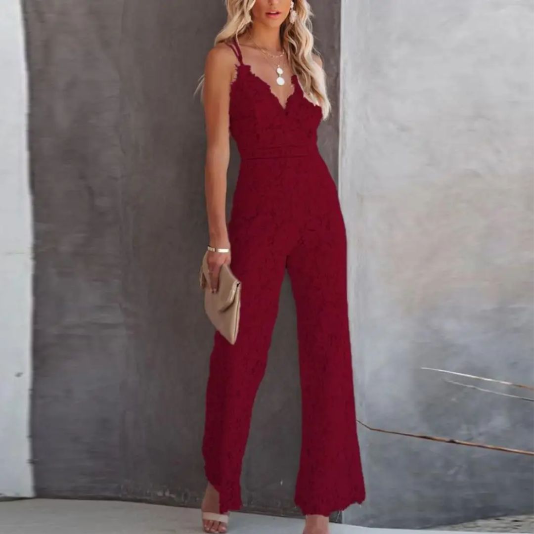 Tariro | Combinaison sans manches avec décolleté en V et broderie pour femmes