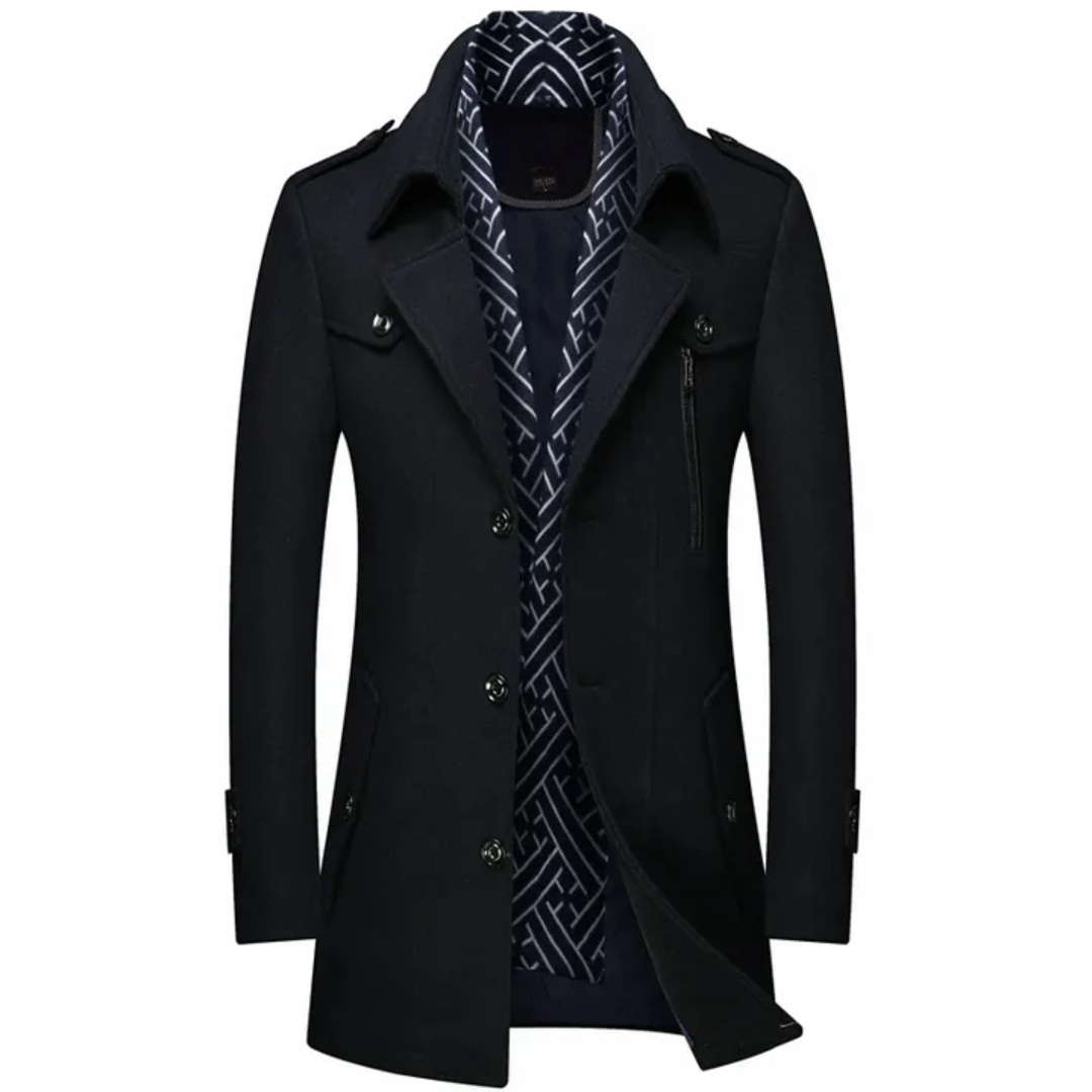Mora | Manteau long homme noir