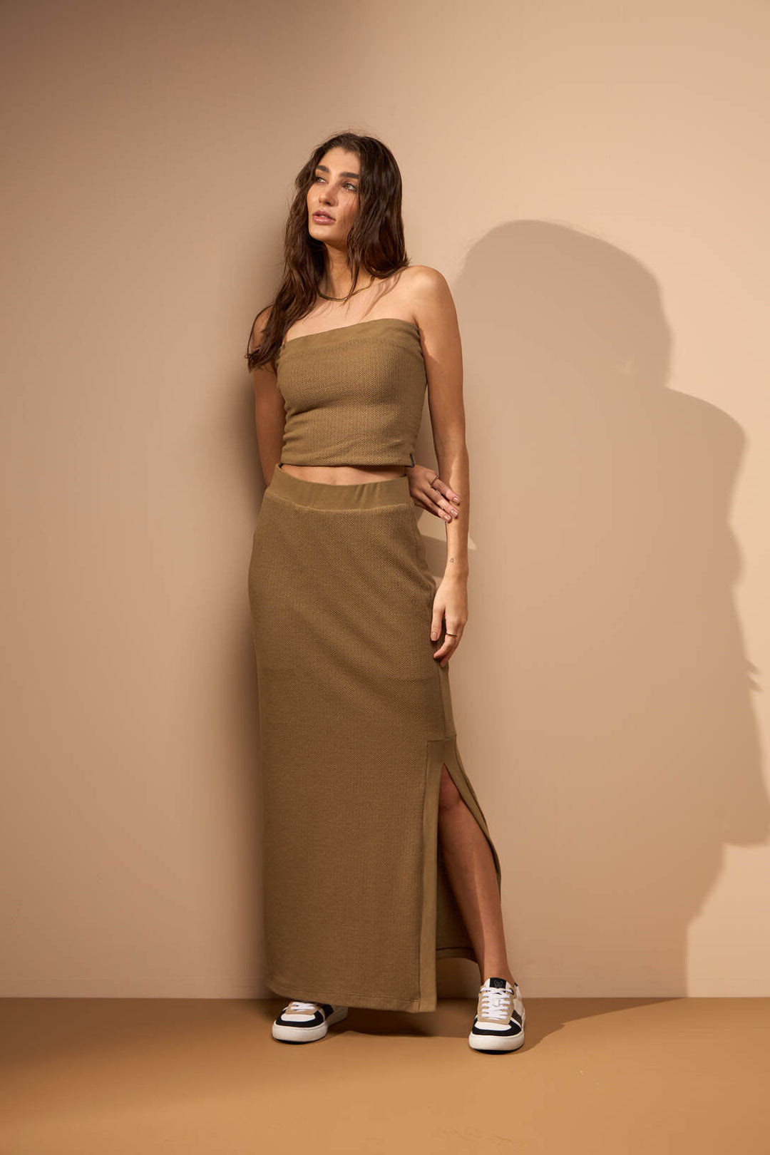 Kevyn | Jupe Midi Texturée Pour Femmes