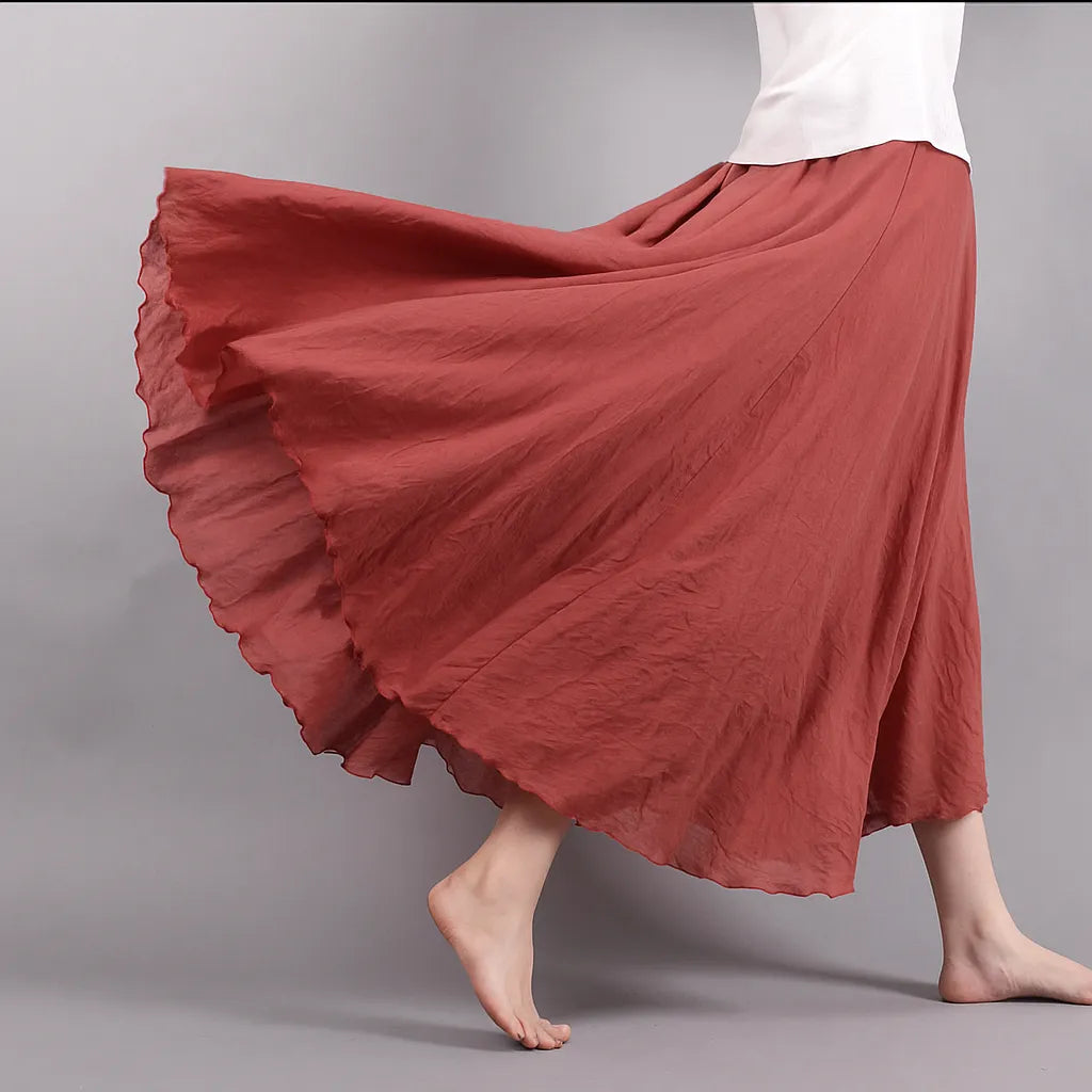 Femme Plissée Maxi Jupe – Vera