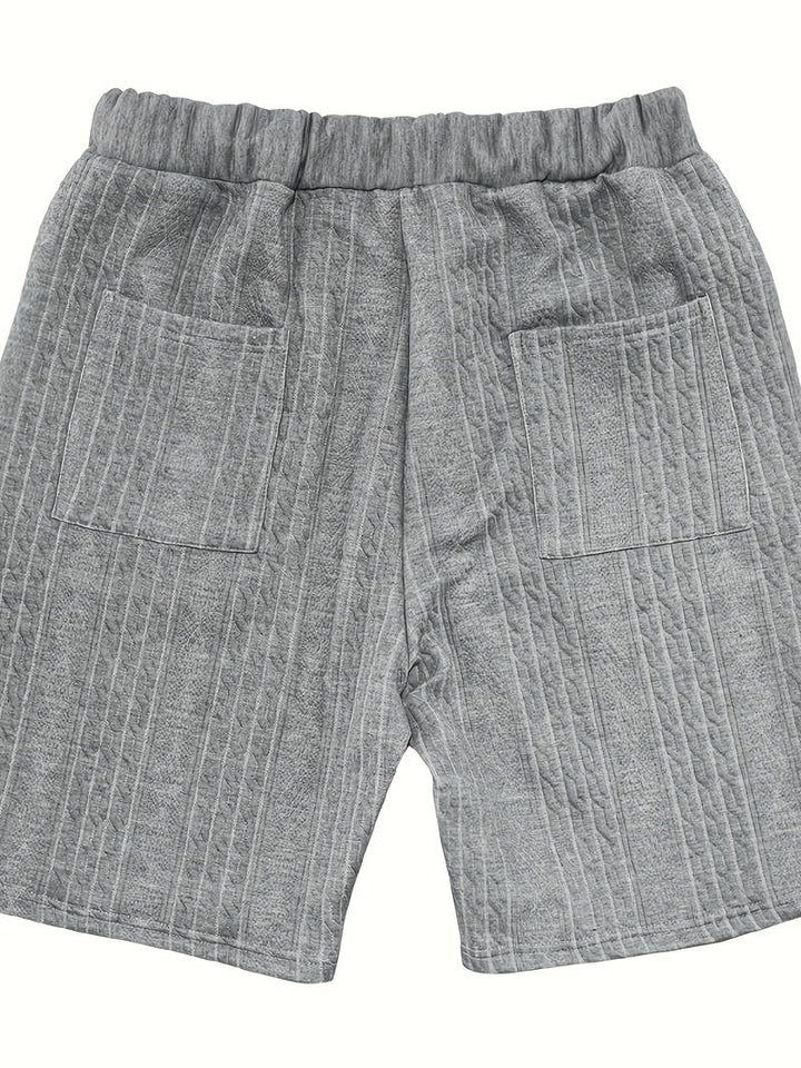 Halli | Combinaison décontractée en short jacquard pour hommes