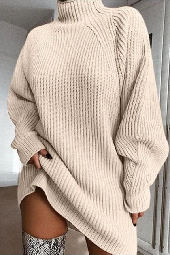 Piper | Robe Pull Col Montant Mi-longue pour femmes