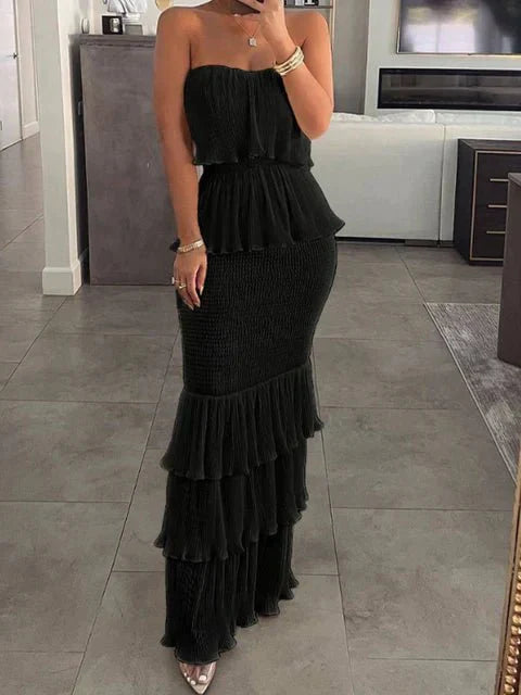 Aila | robe plissée à superpositions