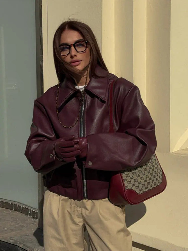 Khalilah | Veste en cuir vegan pour femme