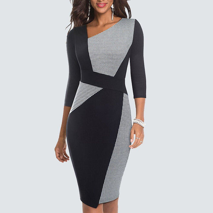 Daveno | Robe crayon patchwork