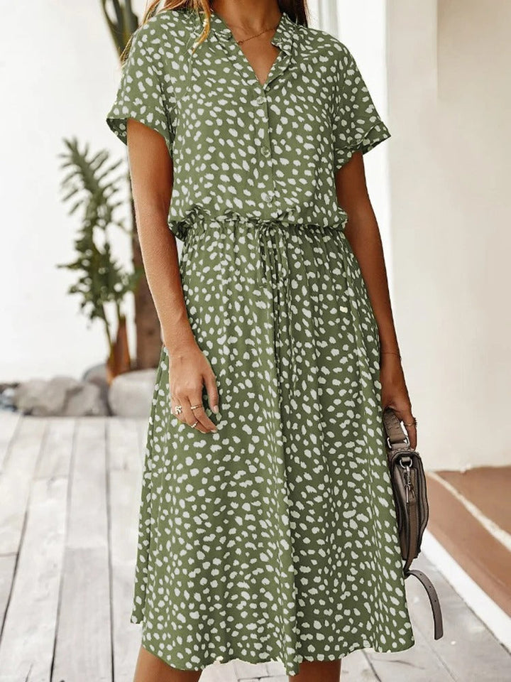 Robe midi à pois pour l'été - Maya