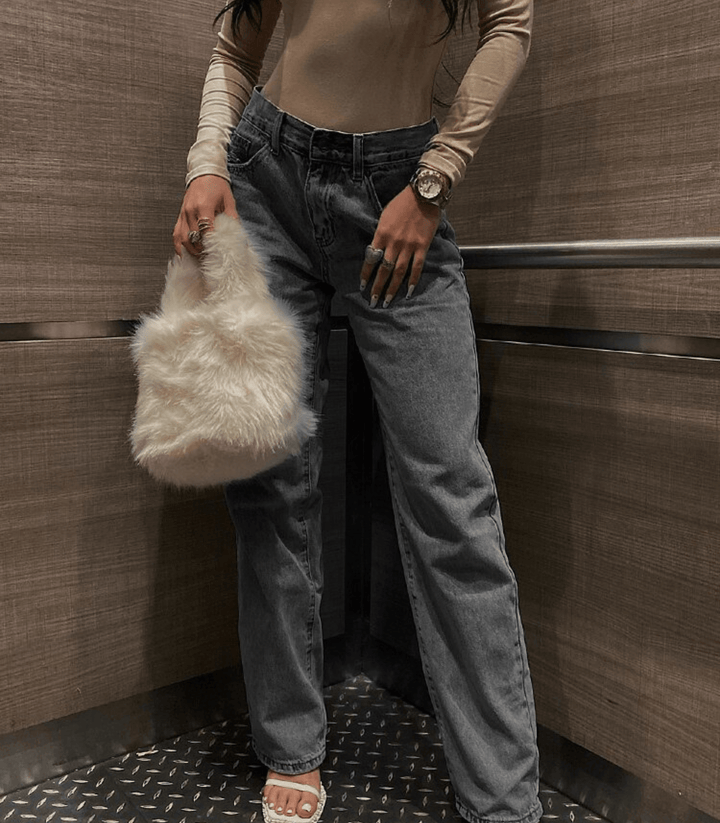 Zusa | Jeans denim baggy avec déchirures à l'arrière