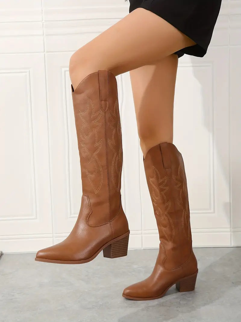 Jill | Bottes Cowboy Occidentales Embroisées pour Femmes
