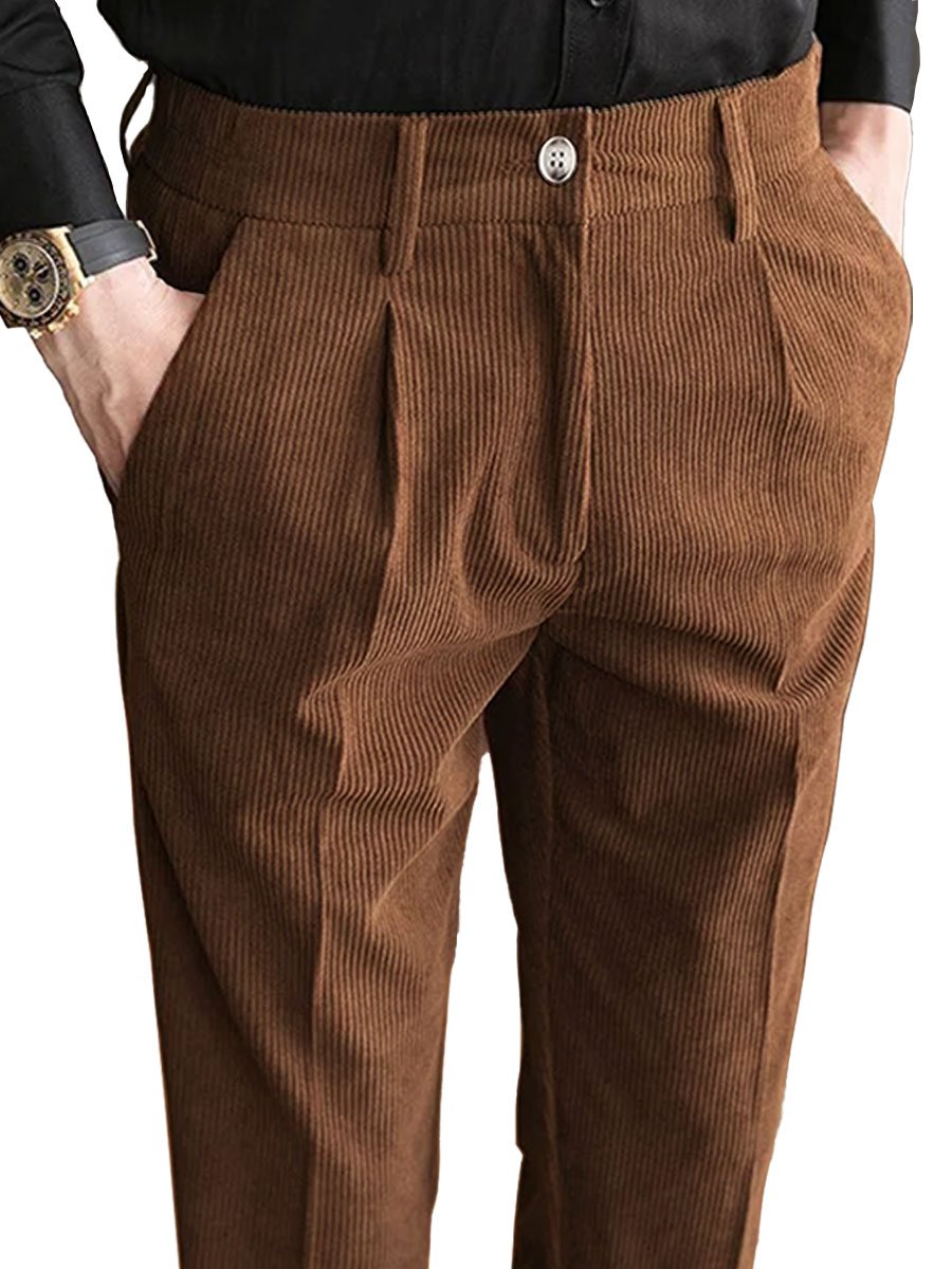 Gaios | Pantalon droit en velours côtelé pour homme