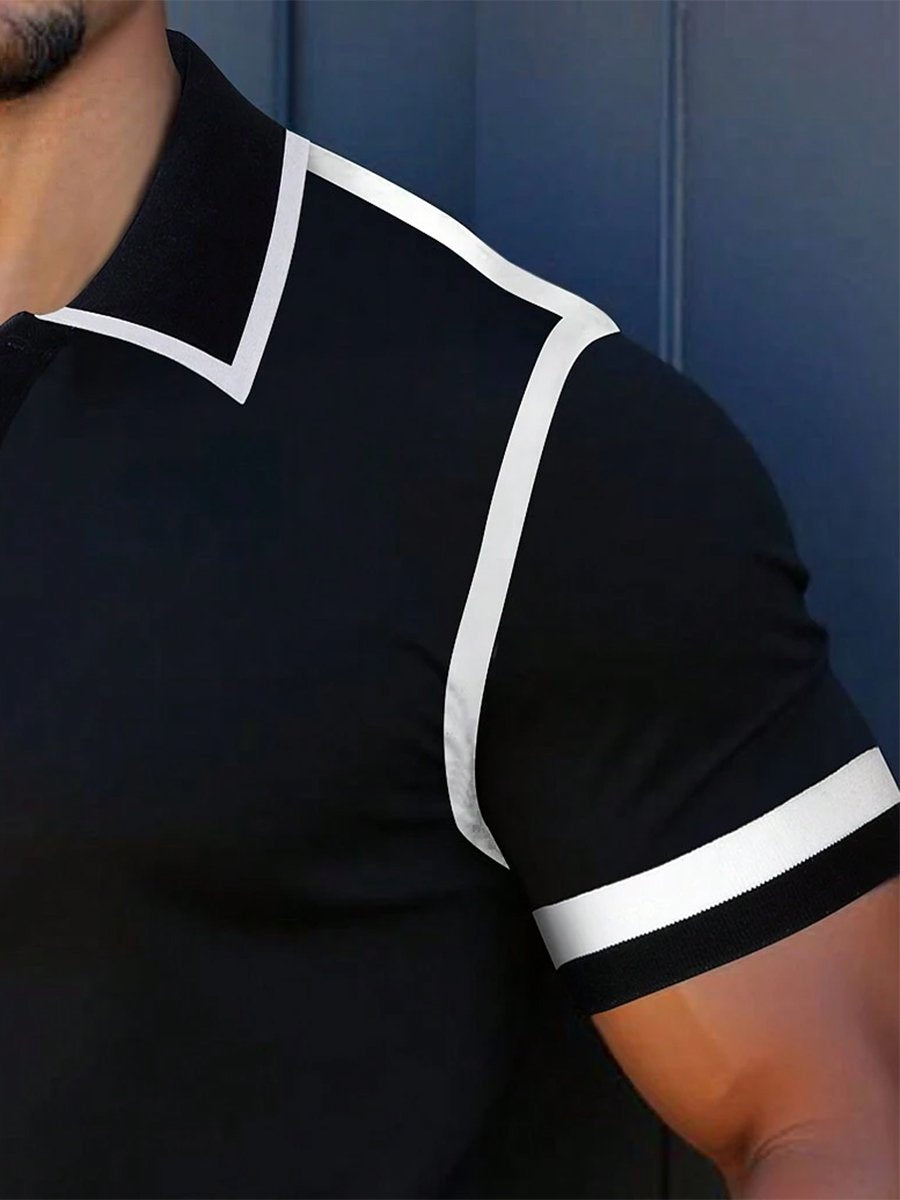 Mirko | Polo à col classique avec surpiqûres contrastées pour homme