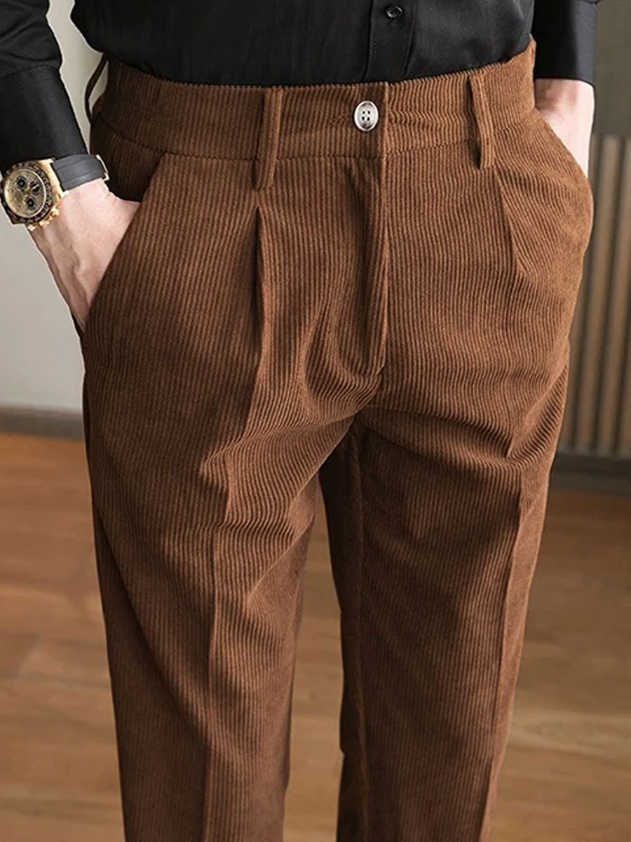 Gaios | Pantalon droit en velours côtelé pour homme