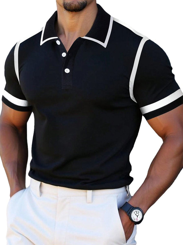 Mirko | Polo à col classique avec surpiqûres contrastées pour homme