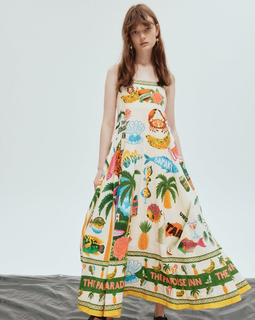 Idolda | Robe balançoire avec graffiti pour femmes