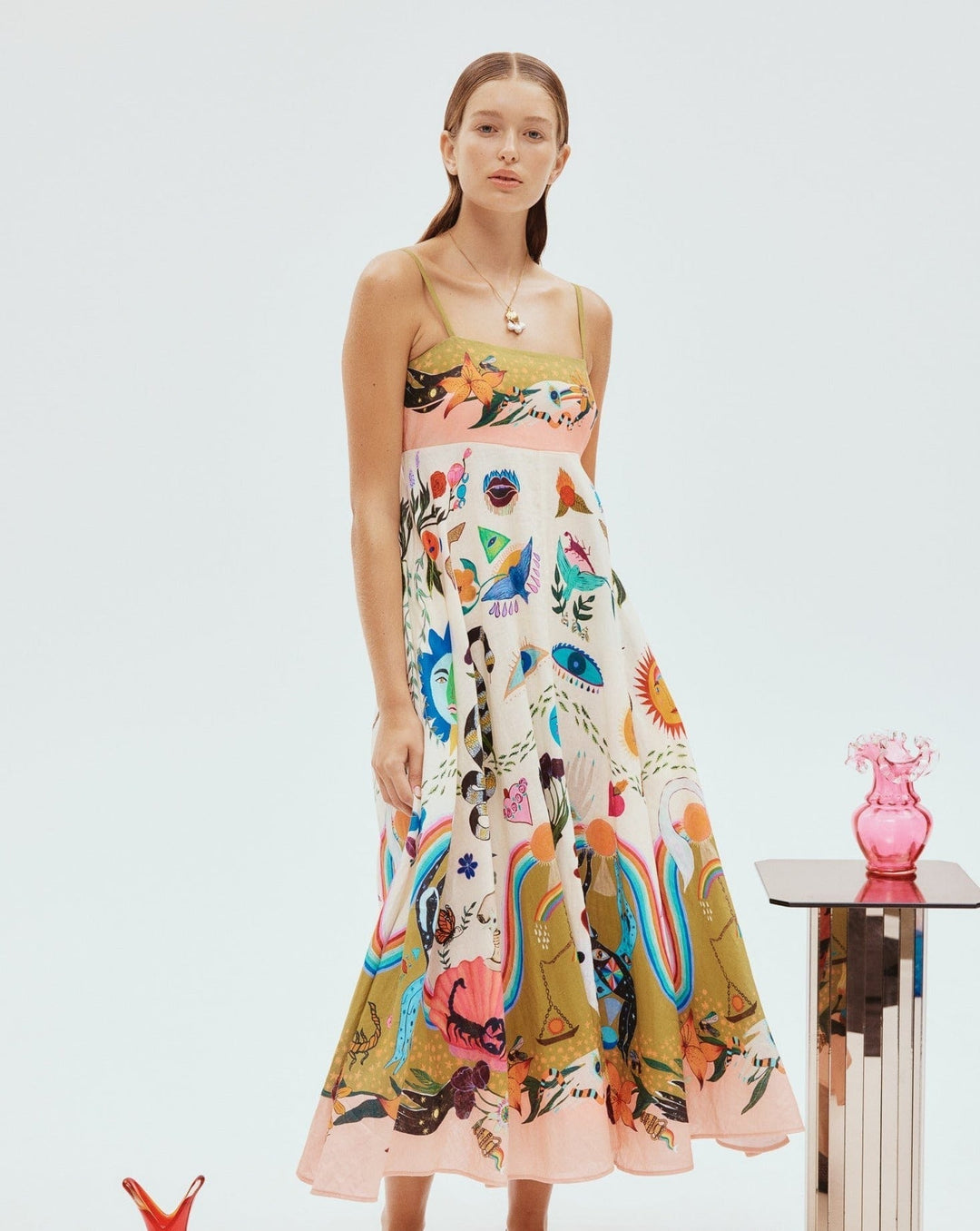 Idolda | Robe balançoire avec graffiti pour femmes