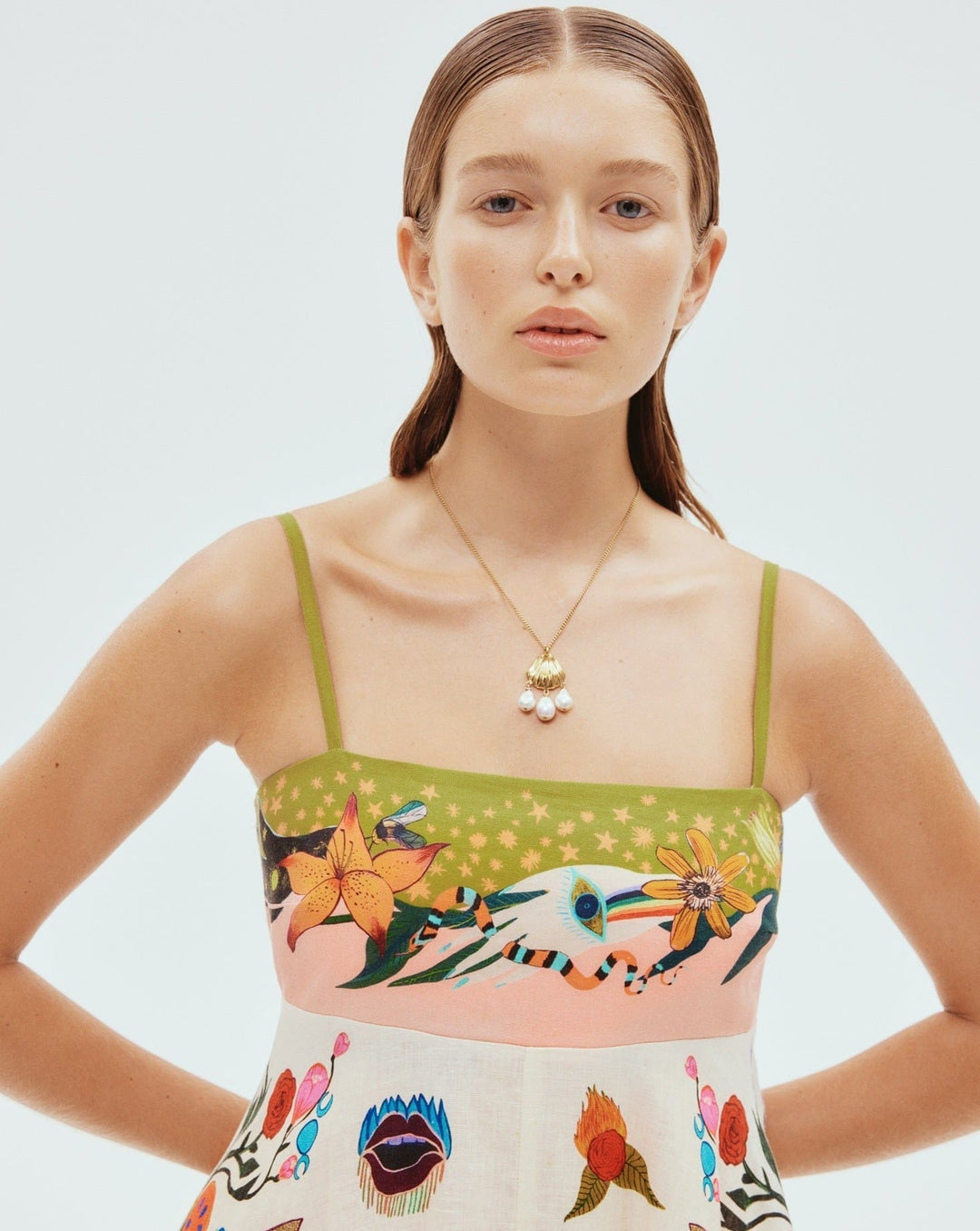 Idolda | Robe balançoire avec graffiti pour femmes