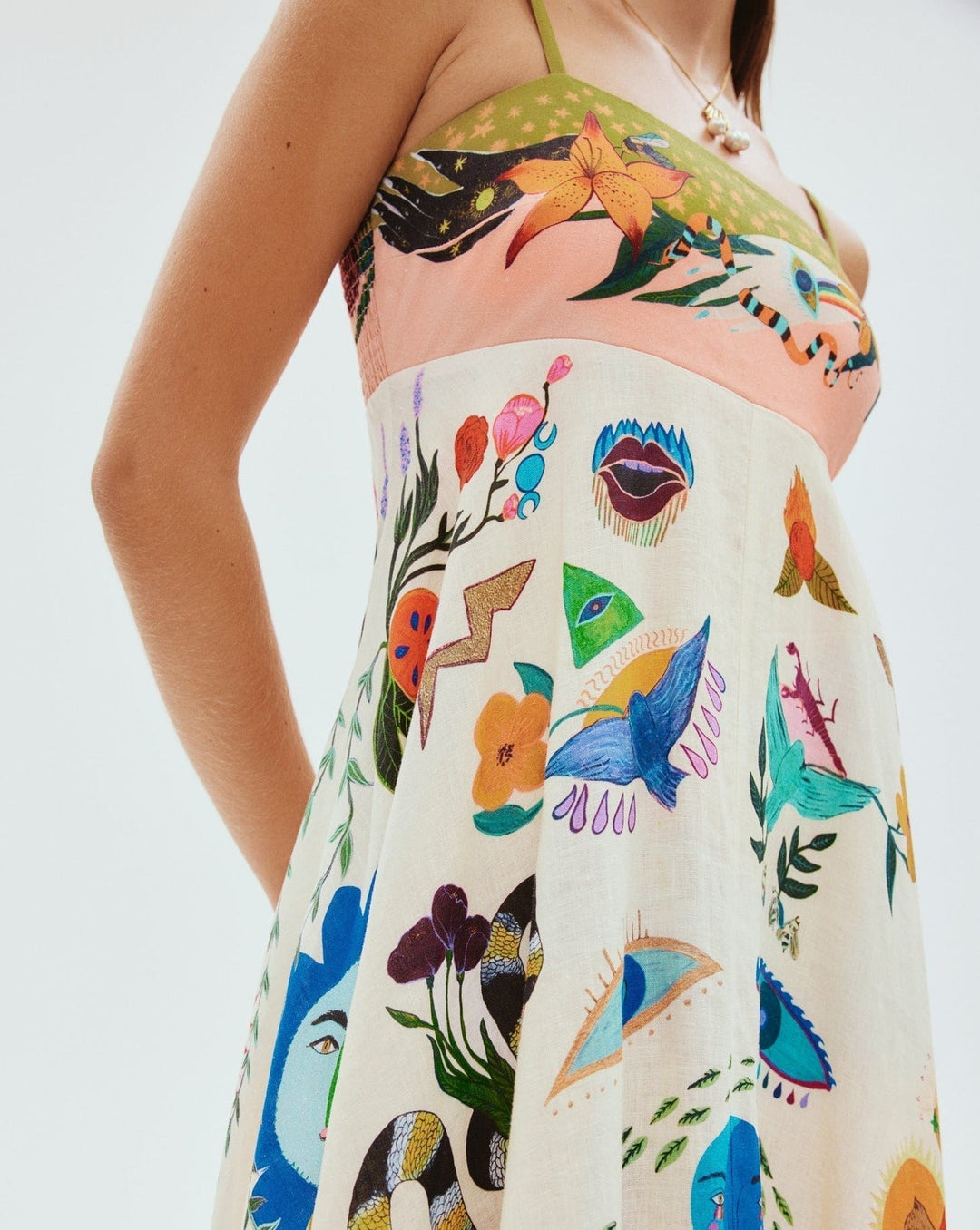 Idolda | Robe balançoire avec graffiti pour femmes