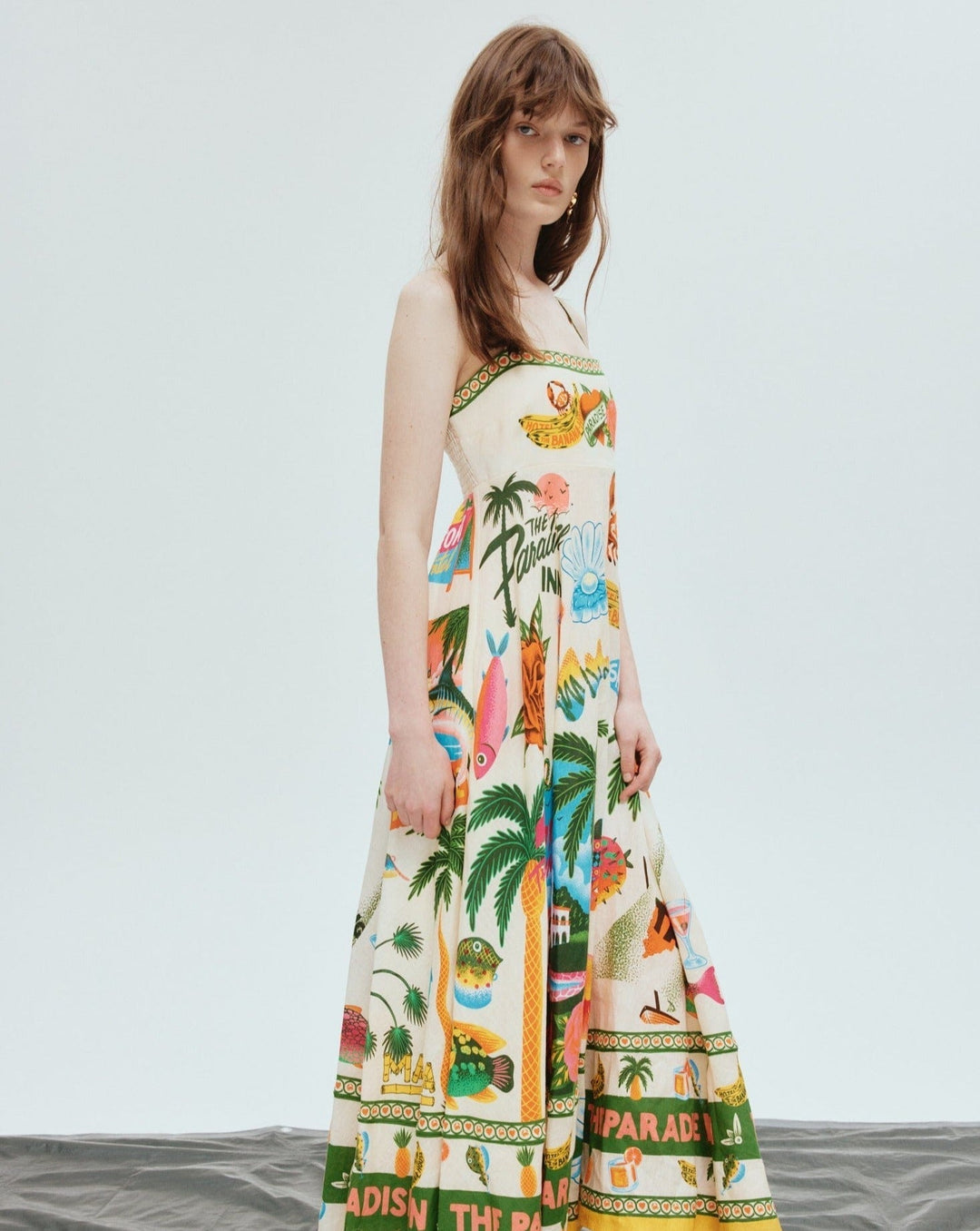 Idolda | Robe balançoire avec graffiti pour femmes