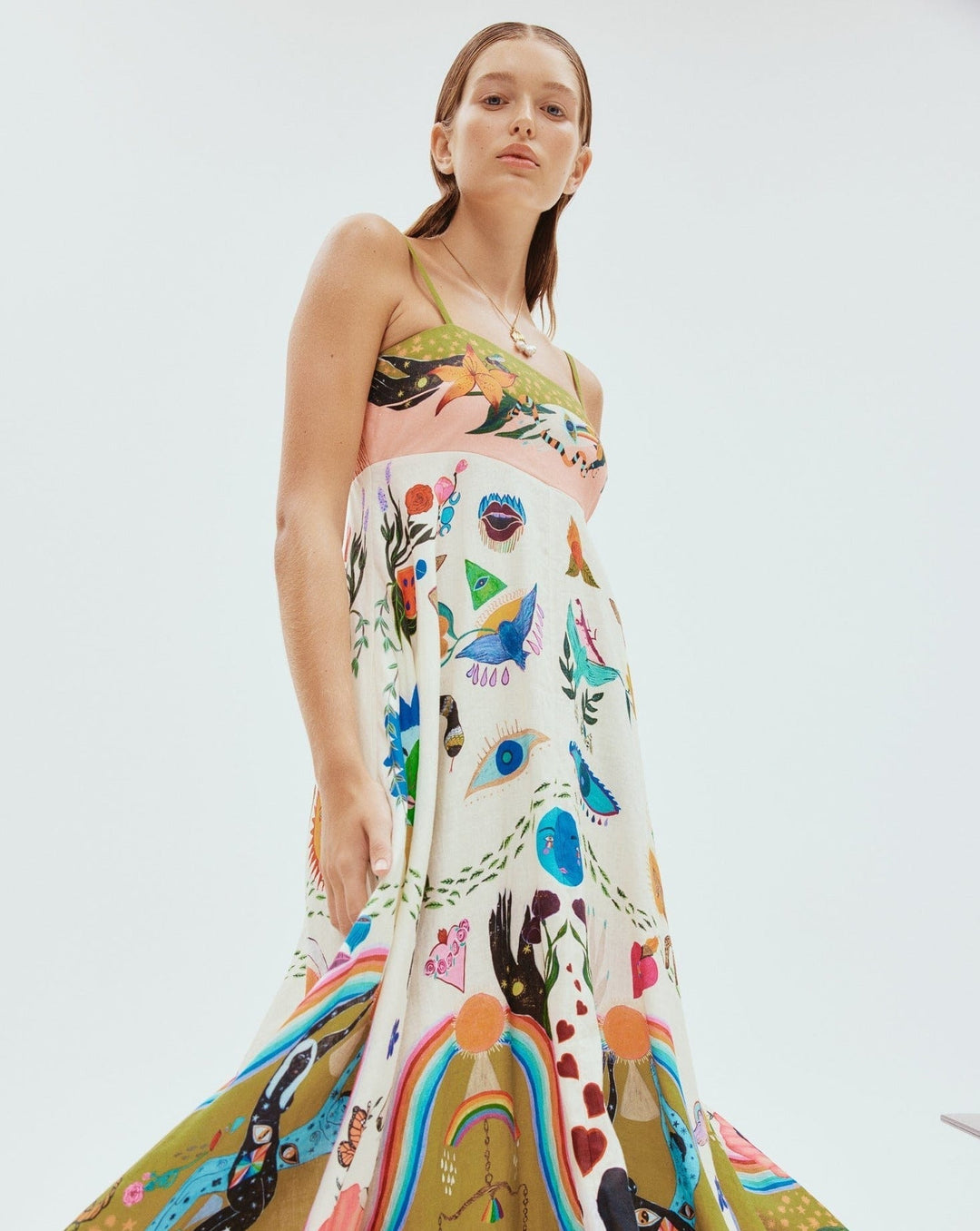 Idolda | Robe balançoire avec graffiti pour femmes