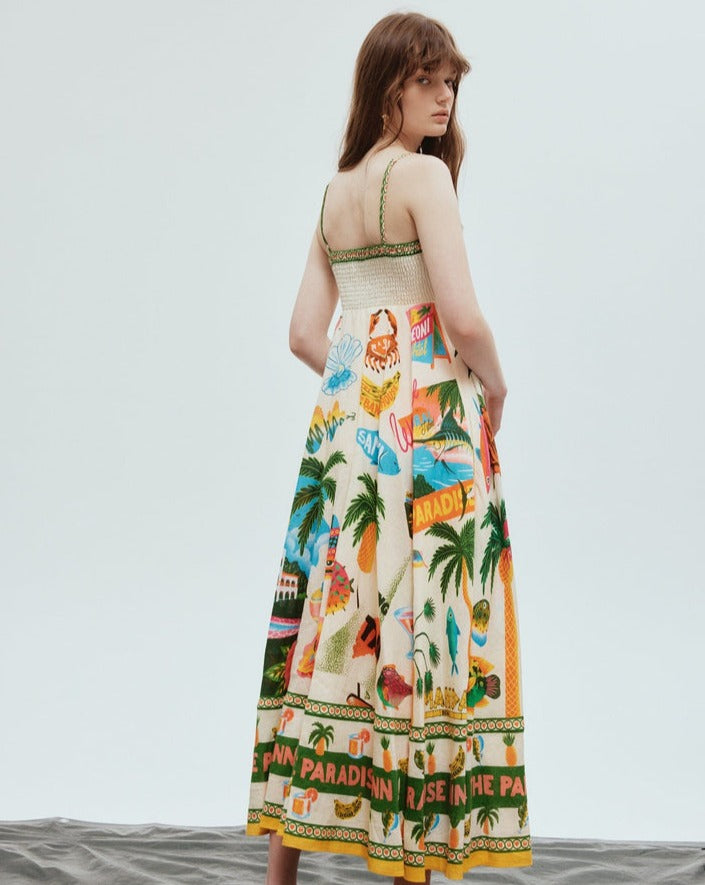 Idolda | Robe balançoire avec graffiti pour femmes