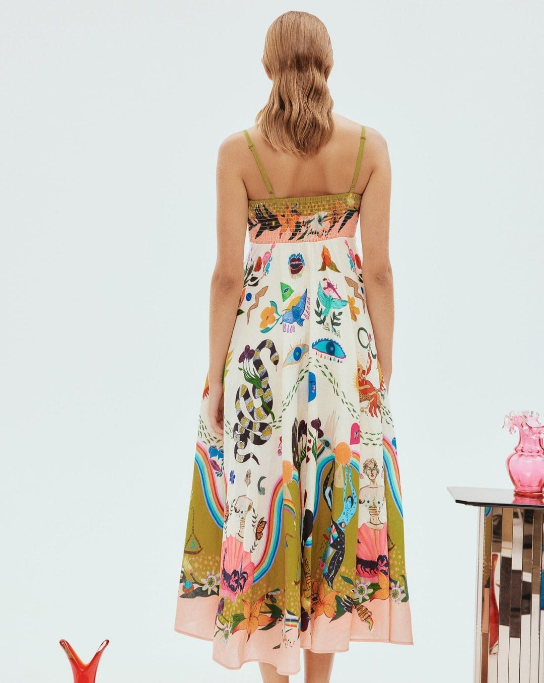 Idolda | Robe balançoire avec graffiti pour femmes