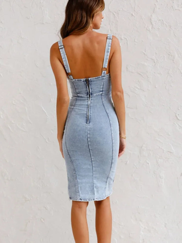 Jarra | Robe en denim avec bretelles réglables