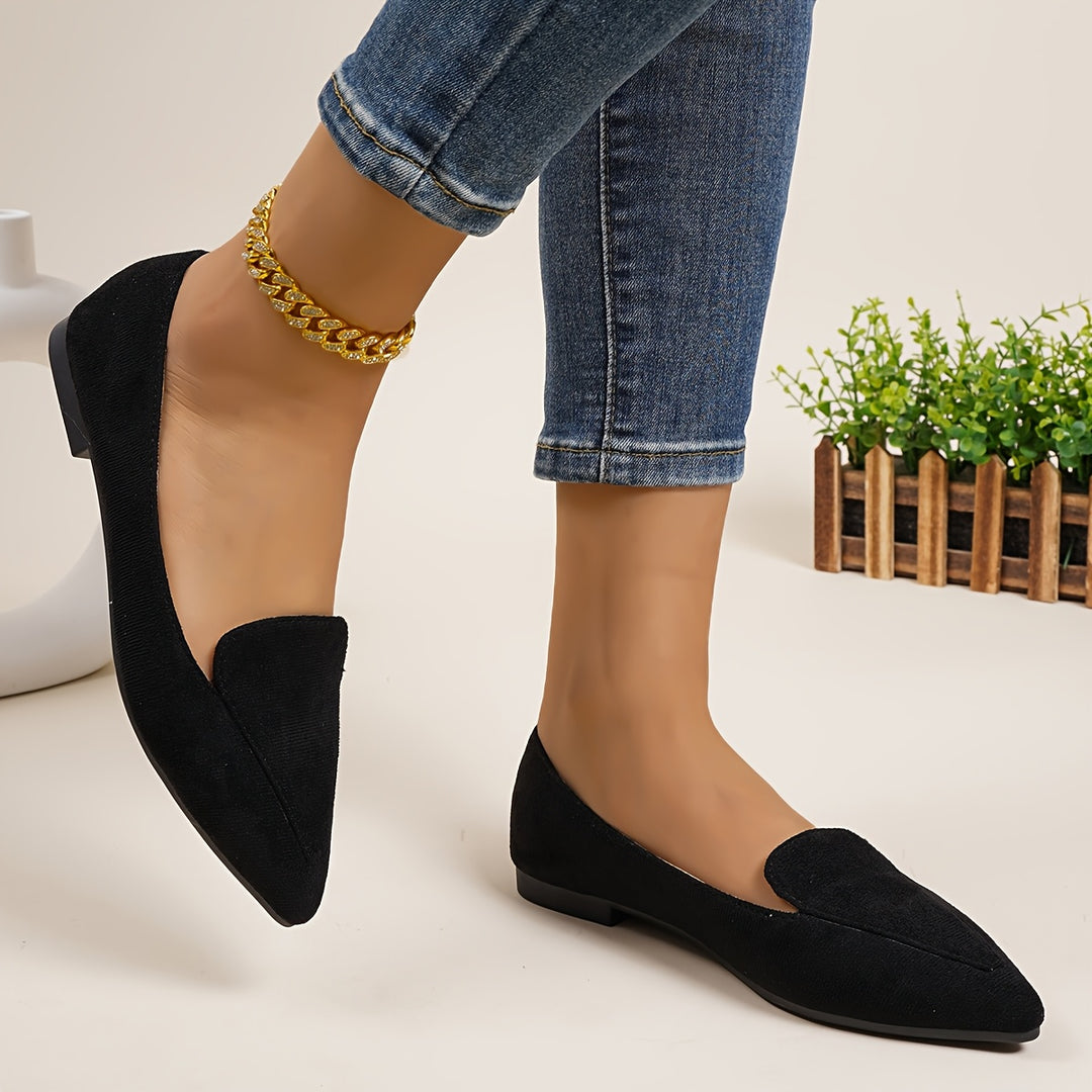 Ballerines à bout pointu style mocassin pour Femme – Nicole