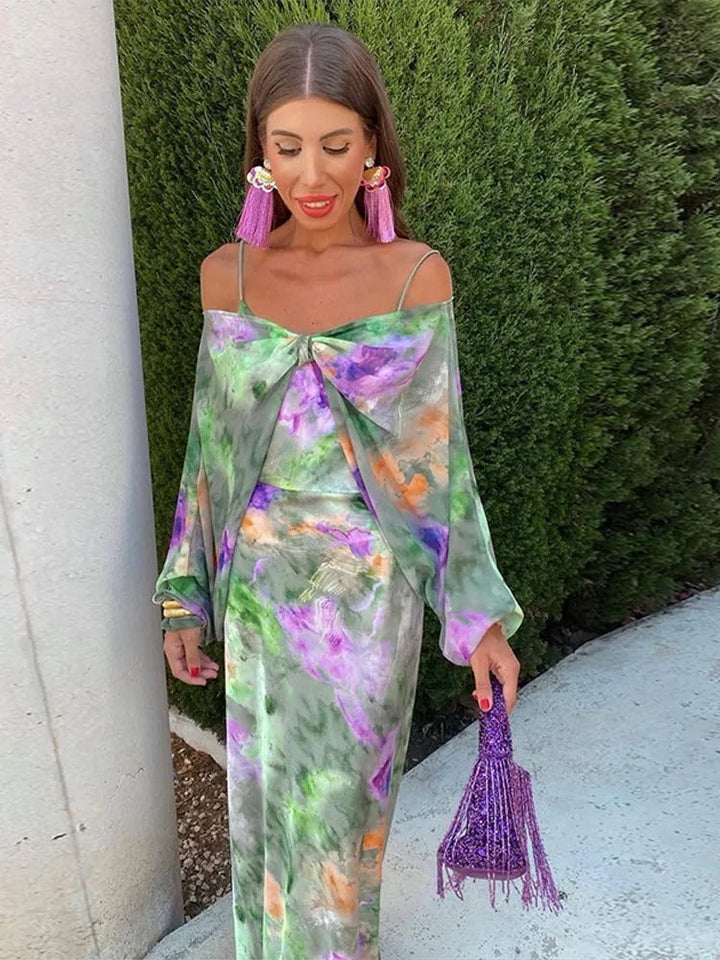 Yeruti | Maxi robe halo-dyed stylée avec dos ouvert pour femmes