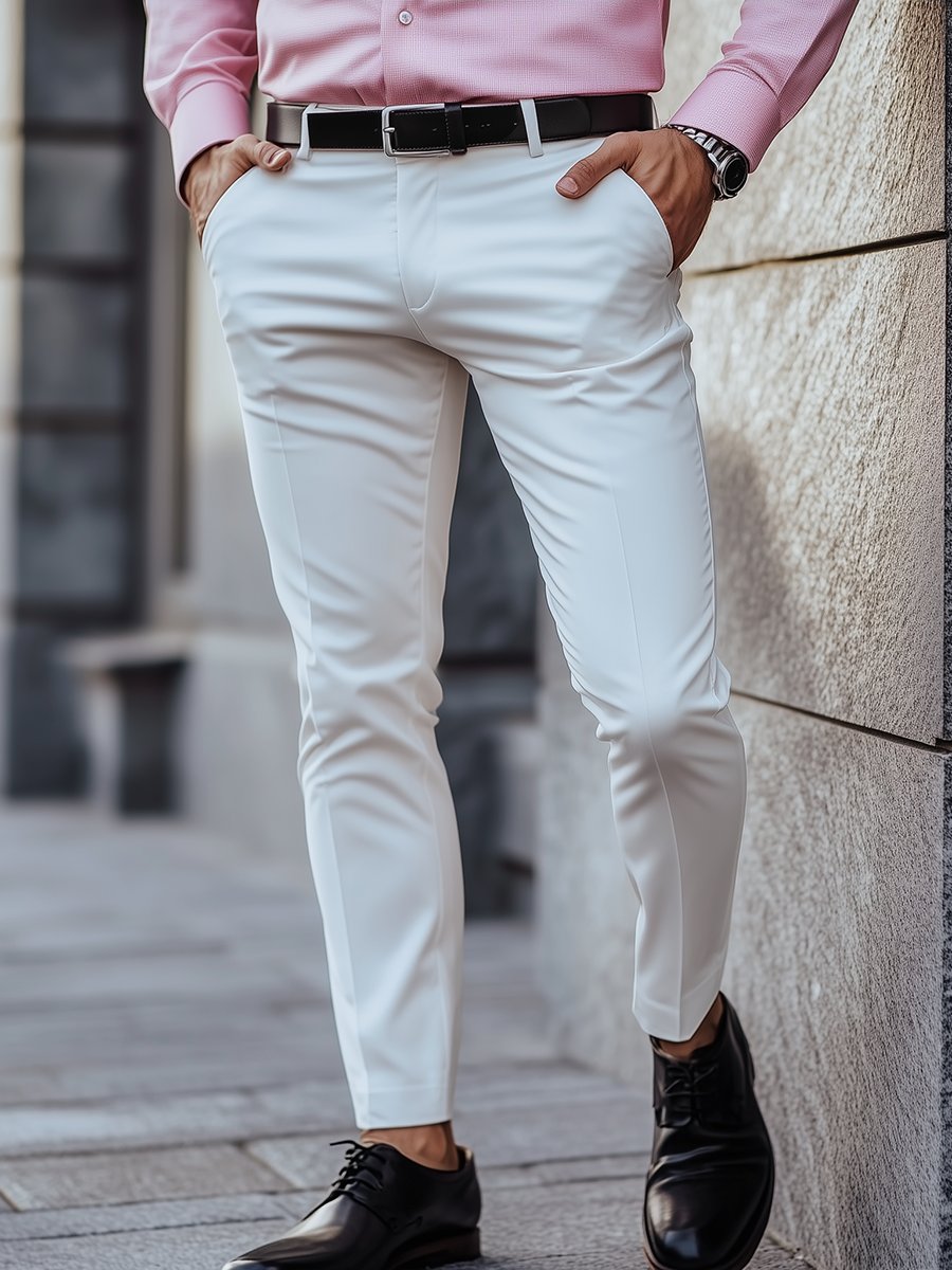 Adem | Business Solid Color Suit Pants for Men