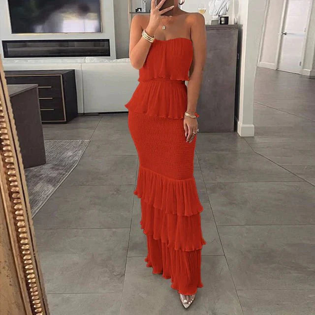 Aila | robe plissée à superpositions