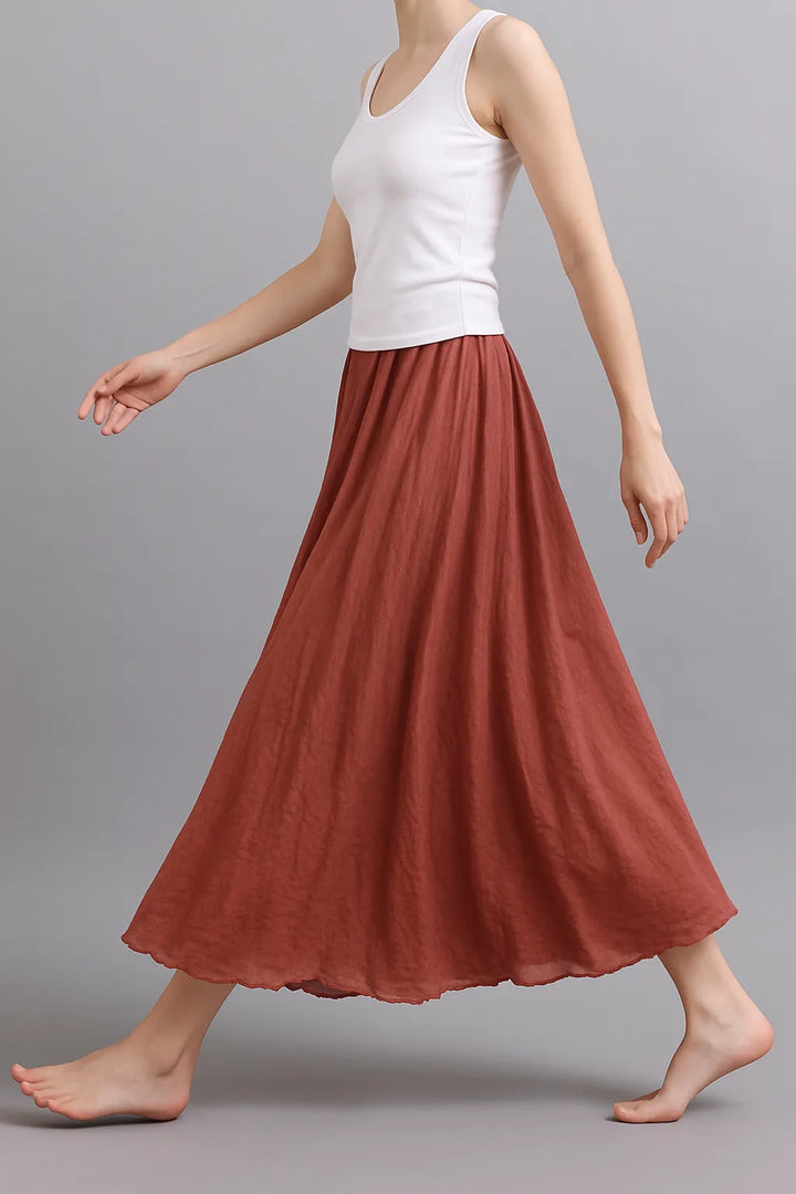 Femme Plissée Maxi Jupe – Vera