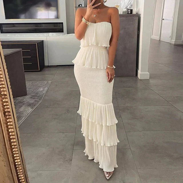 Aila | robe plissée à superpositions