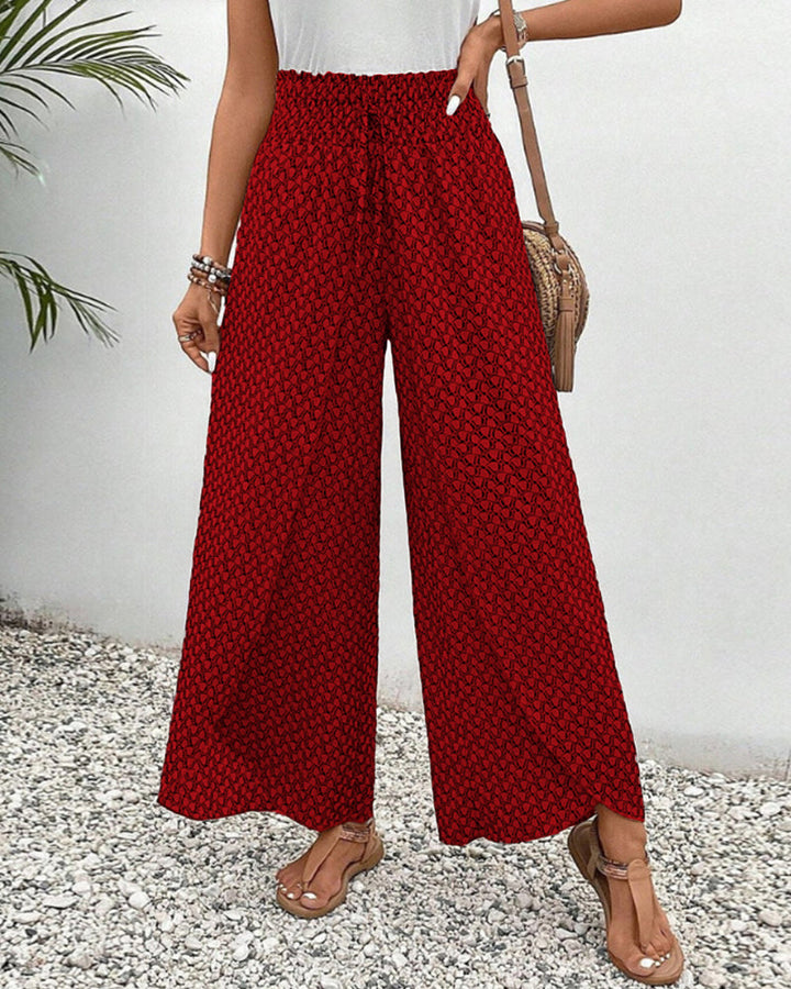 Cathy | Pantalon à motifs géométriques avec jambe évasée