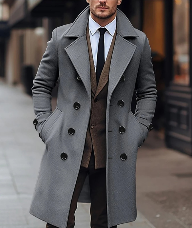 Chucho | Manteau élégant à double boutonnage homme
