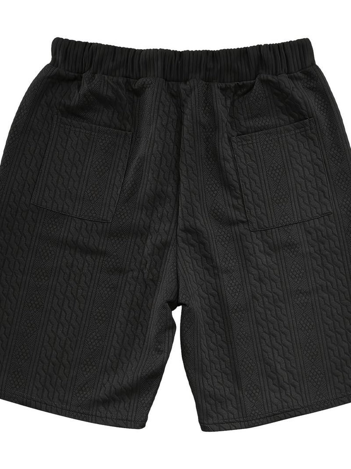 Halli | Combinaison décontractée en short jacquard pour hommes