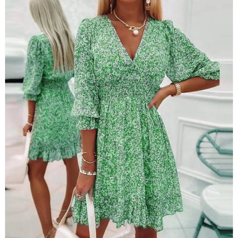 Laureen | Robe fleurie en ligne A