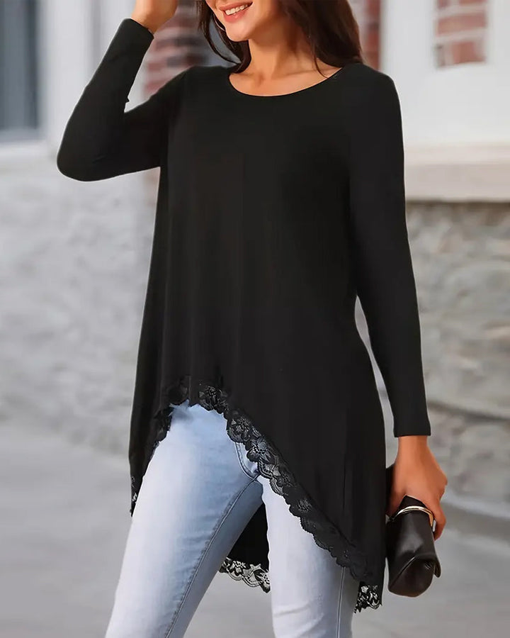 Savanah - Sweat-shirt Long Asymétrique Décontracté