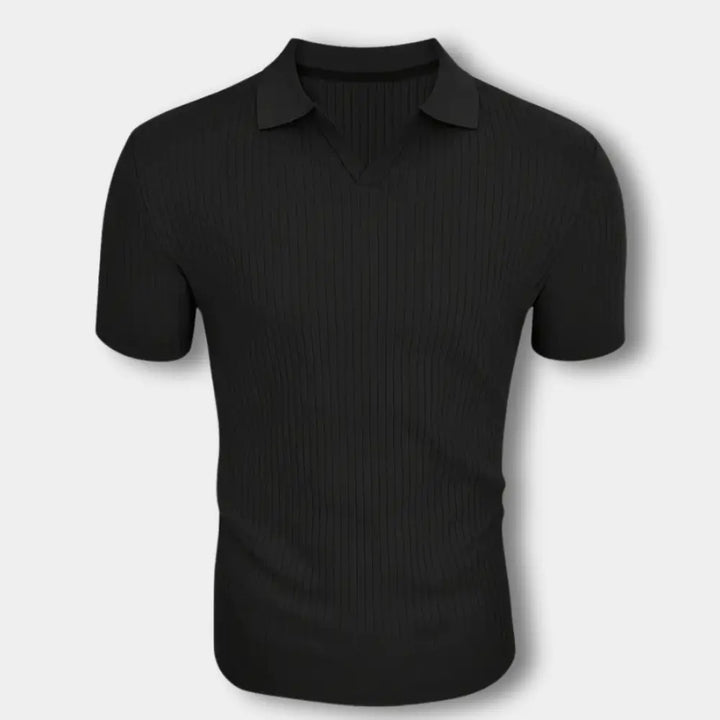 Polo à rayures côtelées ajusté pour Homme – Mccoy