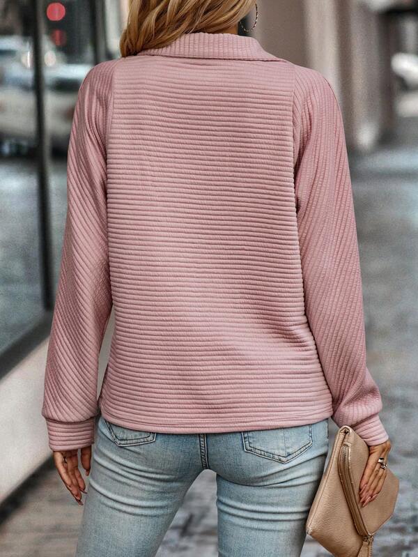 Nora | Confortable pull-over avec demi-zip