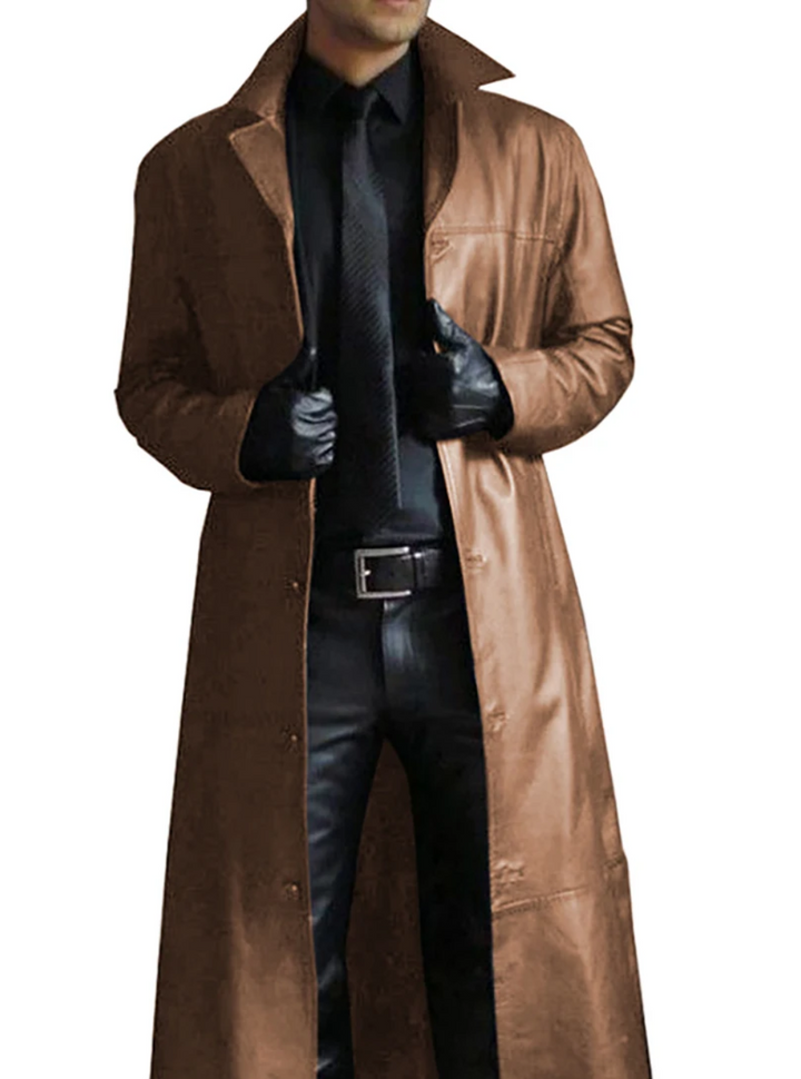 Kailash | Manteau long en cuir homme