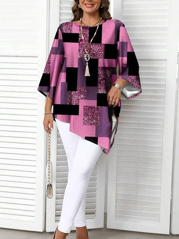 Nora - Blouse oversize à carreaux