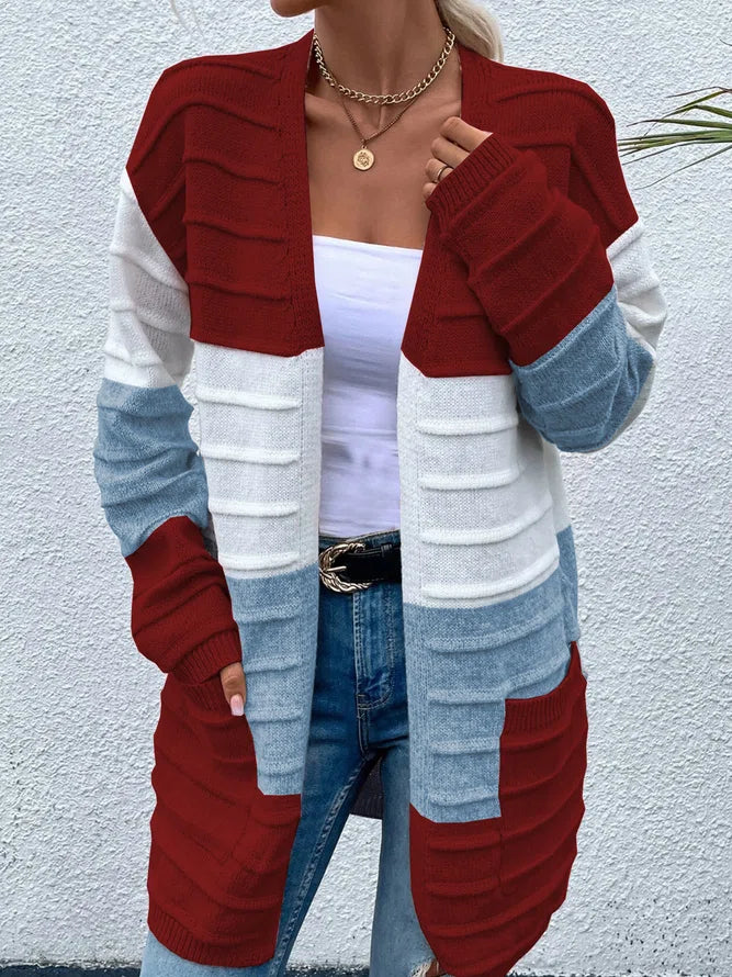 Dariela - Cardigan élégant à rayures colorées