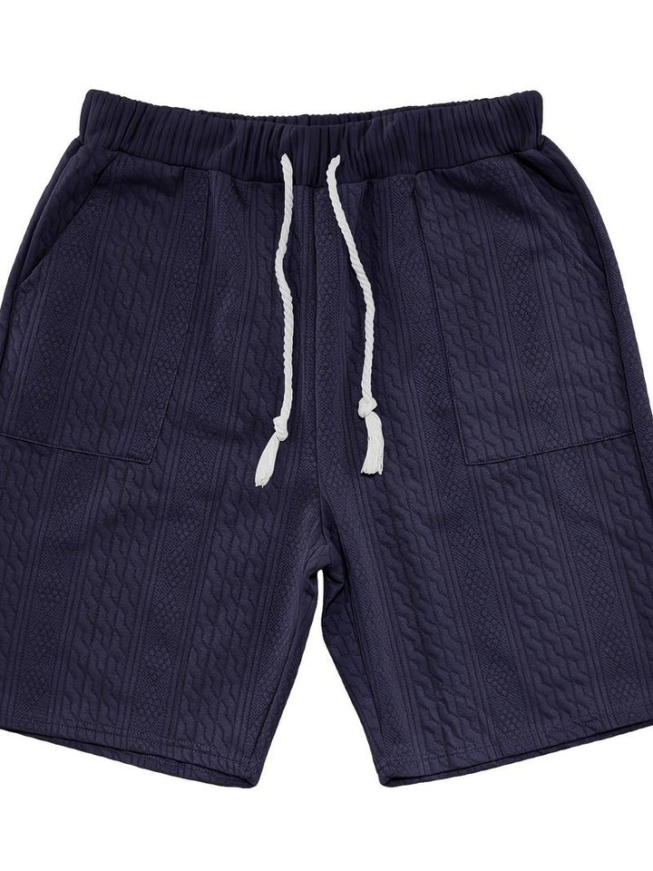 Halli | Combinaison décontractée en short jacquard pour hommes