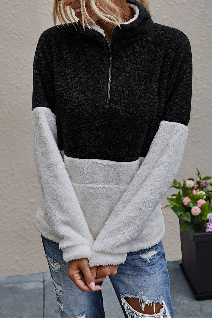 Savannah - Pull polaire chaud à fermeture zippée, style tendance