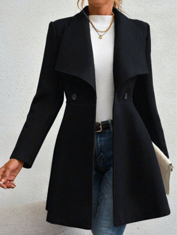 Lacina - Manteau long élégant à larges revers