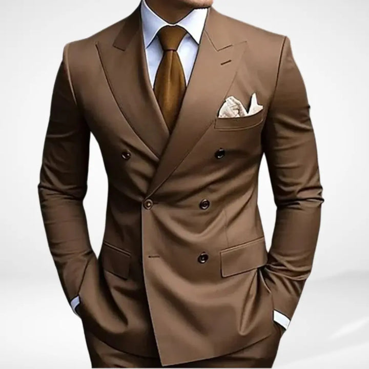 Costume croisé à revers larges pour Homme – Adamswill