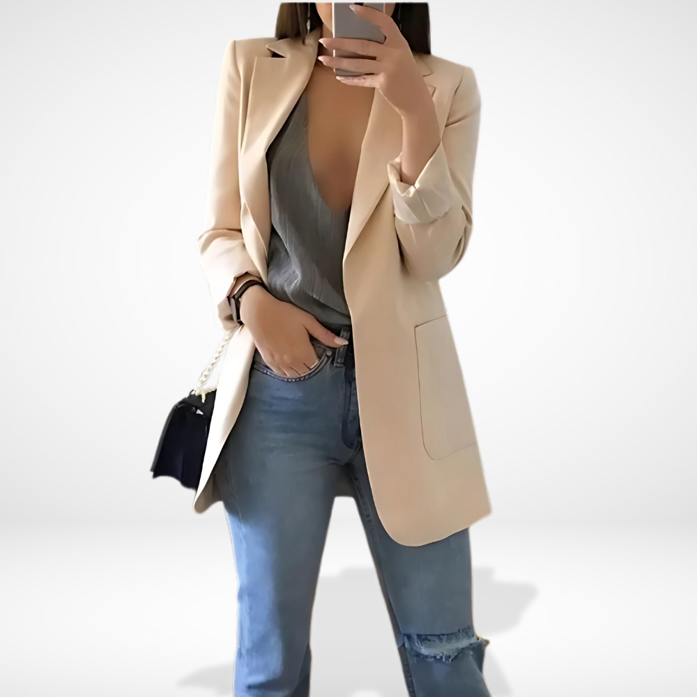 Blazer droit avec poches élégantes pour Femme – Jule