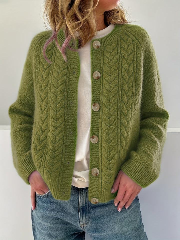 Marianne - Cardigan Élégant à Maille Torsadée