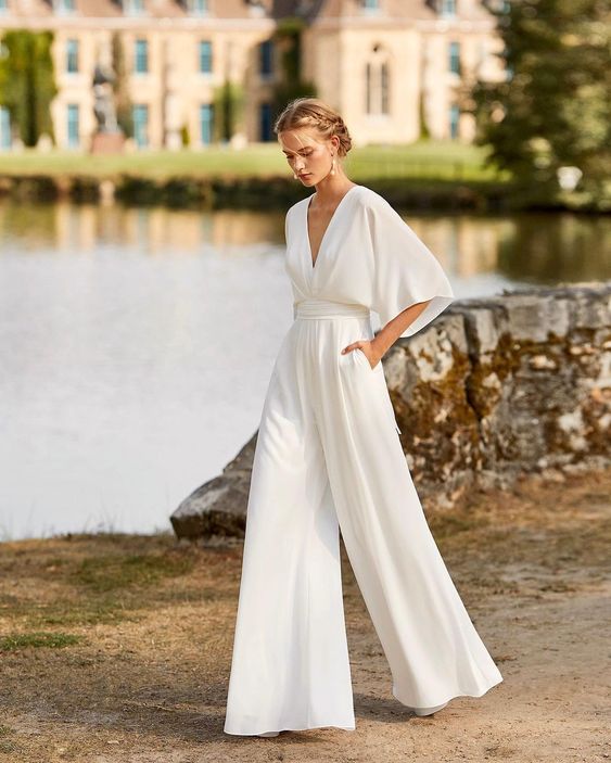 Combinaison fluide à manches papillon pour Femme – Melanie